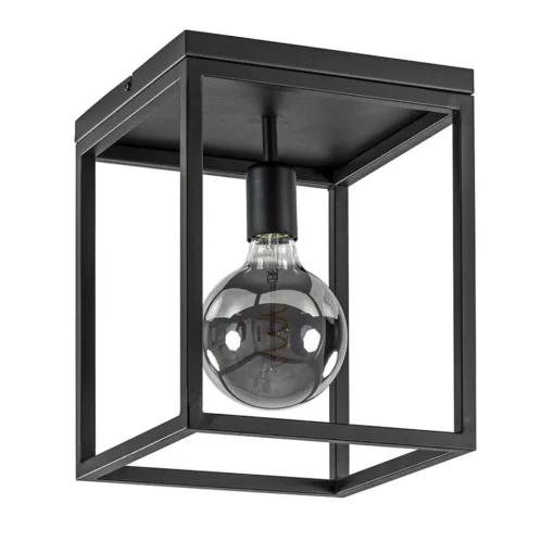 Plafondlamp zwart open frame>Straluma