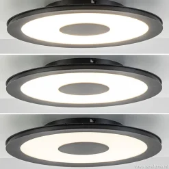 Plafondlamp zwart rond 38cm 3-st.dim.></noscript>Straluma Outlet