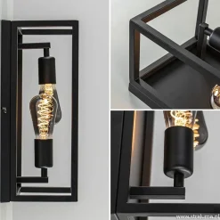 Plafondlamp/wandlamp zwart open frame></noscript>Straluma Hot