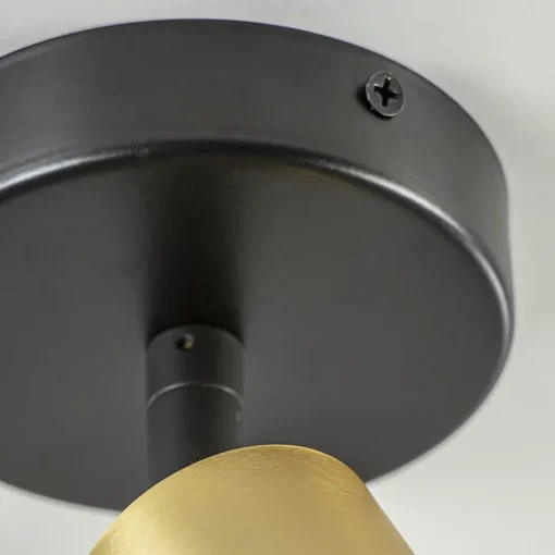 Plafondspot Bounce enkel rond zwart/goud>Straluma Online