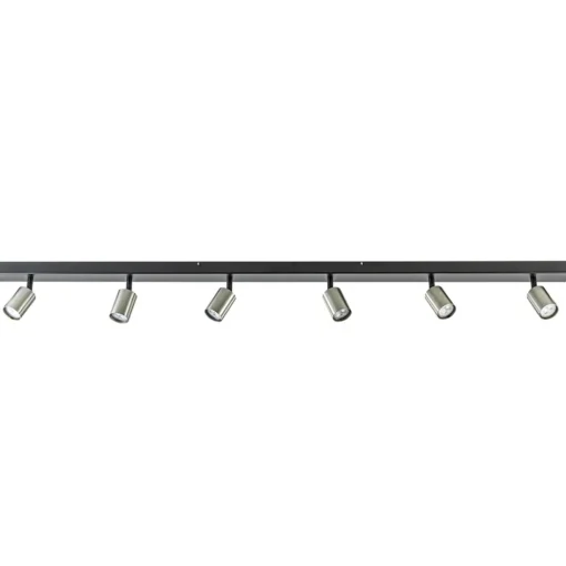 Plafondspot Bounce 6L balk zwart/rvs>Straluma Discount