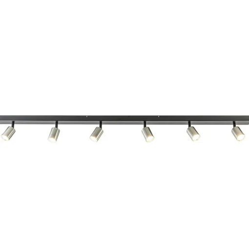 Plafondspot Bounce 6L balk zwart/rvs>Straluma Discount