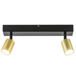 Plafondspot Bounce 2L 40cm zwart/matgoud>Straluma Online