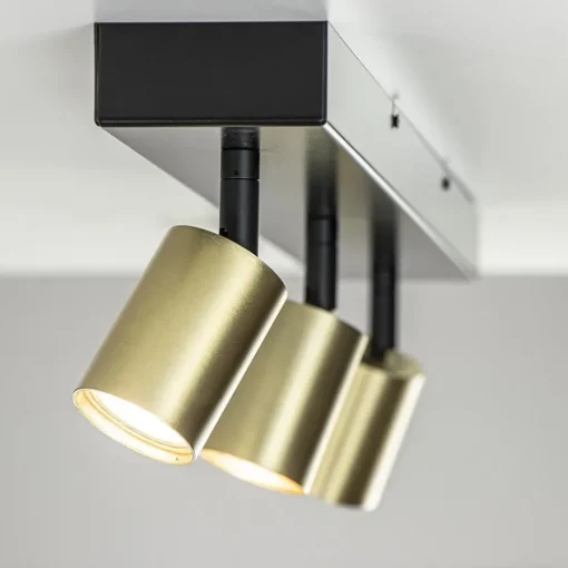 Plafondspot Bounce 3L 70cm zwart/goud>Straluma Discount