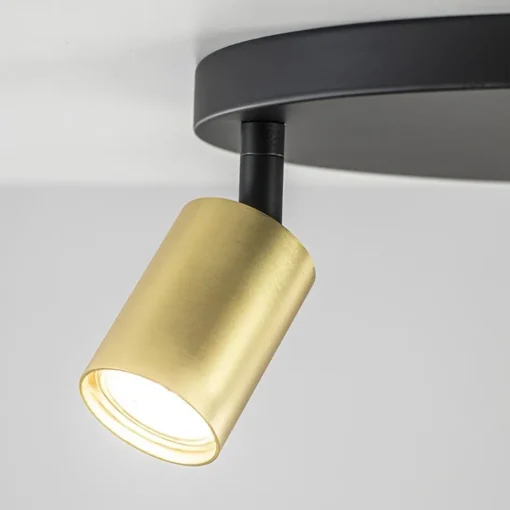 Plafondspot Bounce 3L rond zwart/goud>Straluma Hot