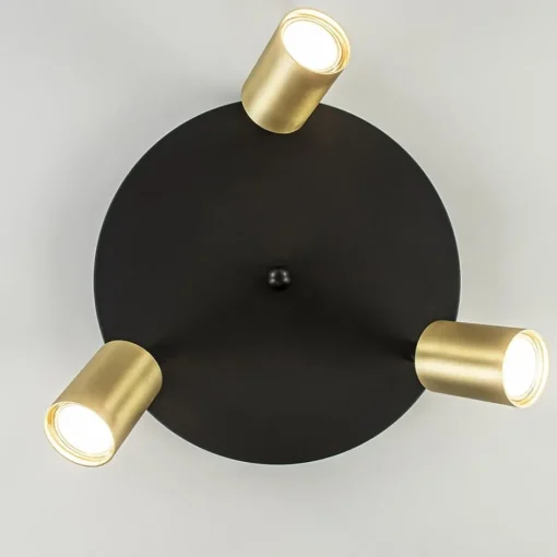 Plafondspot Bounce 3L rond zwart/goud>Straluma Hot