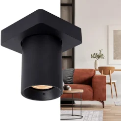 Plafondspot enkel tube zwart dim-to-warm></noscript>Straluma Outlet
