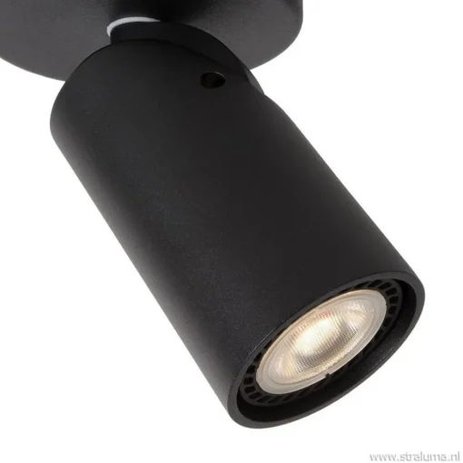 Plafondspot enkel zwart incusief GU10 dim to warm>Straluma Discount
