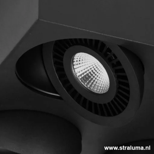 Plafondspot Eye box 4L zwart 3000k>Straluma Best