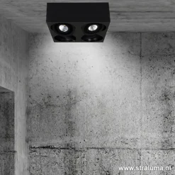 Plafondspot Eye box 4L zwart 3000k></noscript>Straluma Best