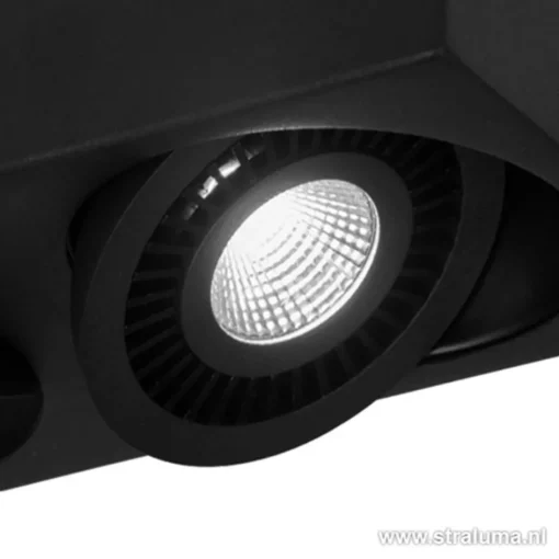 Plafondspot Eye 3L box zwart led 3000k>Straluma Hot