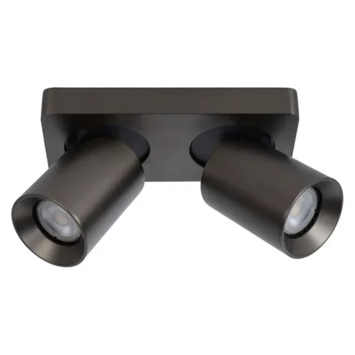 Plafondspot 2-lichts gunmetal incl. gu10>Straluma