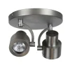 Plafondspot 2-lichts rond nikkel gu10>Straluma Discount