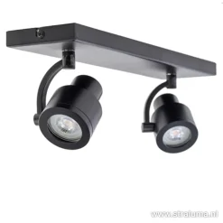 Plafondspot mat zwart balk 2-lichts gu10></noscript>Straluma New