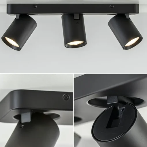 Plafondspot Oliver 3L balkzwart gu10>Straluma Discount