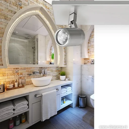 Plafondspot Rain 2L balk nikkel IP44>Straluma Online