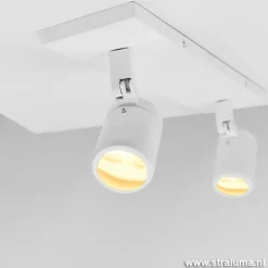 Plafondspot Rain 2L wit gu10 IP44></noscript>Straluma Best