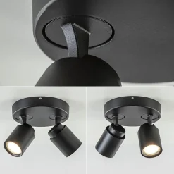 Plafondspot Razza 2L rond zwart gu10></noscript>Straluma Outlet