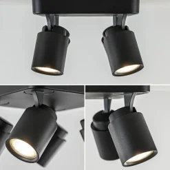 Plafondspot Razza 4L vierkant zwart gu10></noscript>Straluma Discount