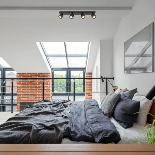 Plafondspot Solare 4l balk zwart>Straluma Discount