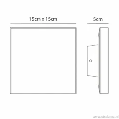 Plafond/wandlamp square antraciet></noscript>Straluma Hot