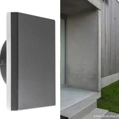 Plafond/wandlamp square antraciet></noscript>Straluma Hot