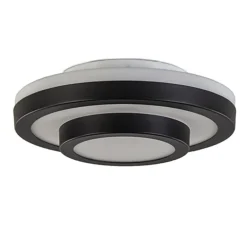 Plafonnière Master zwart+opaal glas IP44>Straluma Online