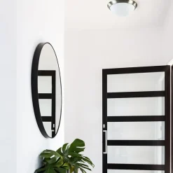 Plafonnière modern met staal en glas><noscript><img width=