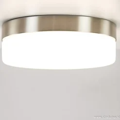 Plafonnière nikkel/opaal 18cm 3-st.dim.></noscript>Straluma Sale