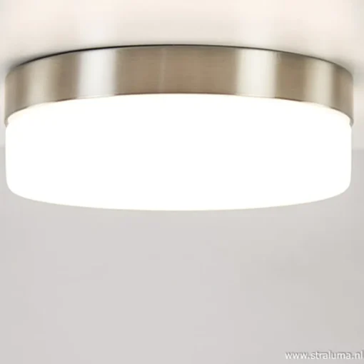 Plafonnière nikkel/opaal 18cm 3-st.dim.>Straluma Sale
