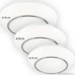 Plafonnière Tornado chroom/wit 30cm IP44></noscript>Straluma Discount