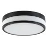 Plafonnière zwart/opaal glas 3-step dim IP44>Straluma Sale