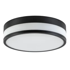 Plafonnière zwart/opaal glas 3-step dim IP44>Straluma Sale
