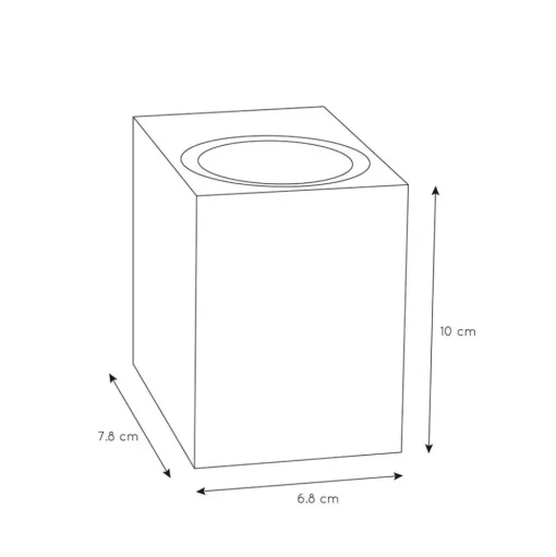 Rechthoekige buitenlamp downlighter mat wit>Straluma Sale