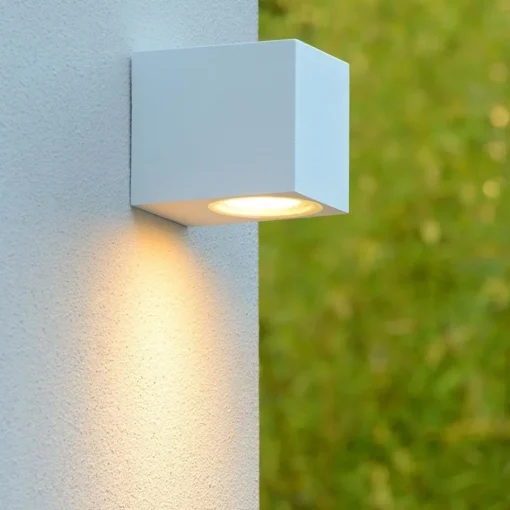Rechthoekige buitenlamp downlighter mat wit>Straluma Sale