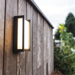 Rechthoekige LED buitenlamp donker grijs IP54><noscript><img width=