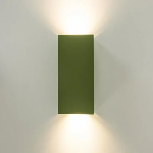 Rechthoekige wandlamp up+down groen>Straluma