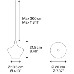 Retro design hanglamp smoke glas met LED>Straluma New