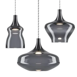 Retro design hanglamp smoke glas met LED></noscript>Straluma New