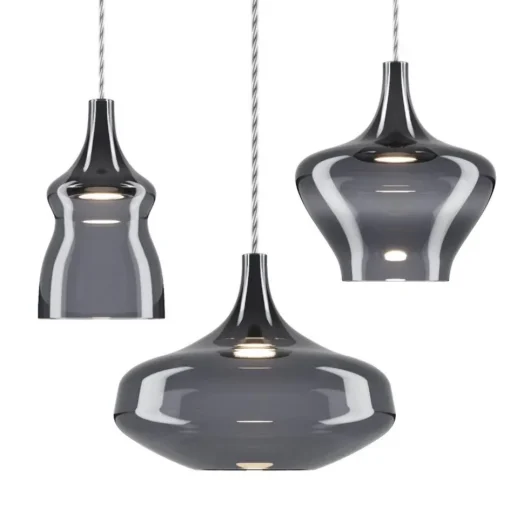 Retro design hanglamp smoke glas met LED>Straluma New