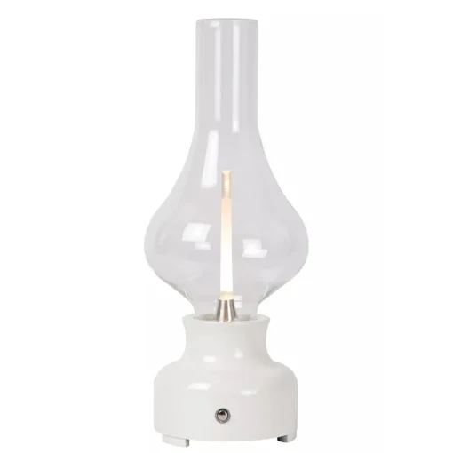 Retro tafellamp olielamp op batterij wit>Straluma Best