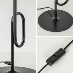 Retro tafellamp zwart met smoke/titanium glazen bol></noscript>Straluma Best