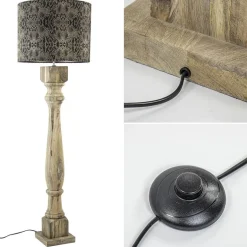 Robuuste lampvoet Robbia hout exclusief kap></noscript>Straluma Discount
