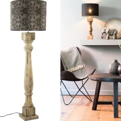 Robuuste lampvoet Robbia hout exclusief kap></noscript>Straluma Discount
