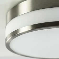 Ronde badkamer plafonnière nikkel met opaal glas></noscript>Straluma Discount