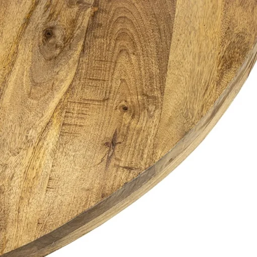 Ronde eettafel mangohout met zwarte poot Ø130 cm>Straluma Outlet