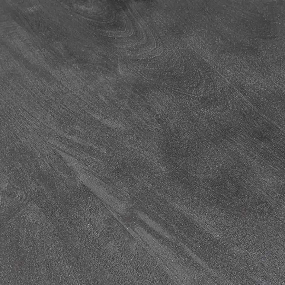 Ronde eettafel zwart mangohout met zwarte poot>Straluma Discount