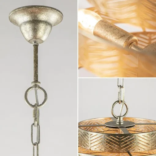 Ronde hanglamp metaal oud zilver 55 cm>Straluma Hot