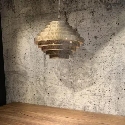 Ronde hanglamp metaal oud zilver 55 cm></noscript>Straluma Hot
