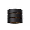 Ronde hanglamp zwart metaal met goud>Straluma Sale